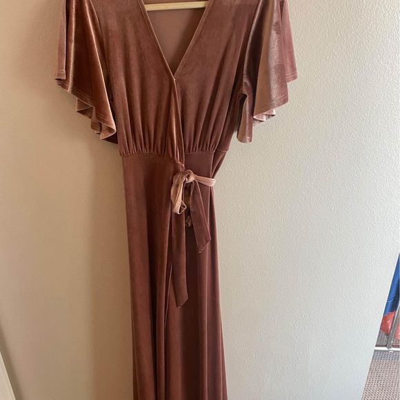 Arbor Velvet Wrap Dress Small - Picture 2 of 5